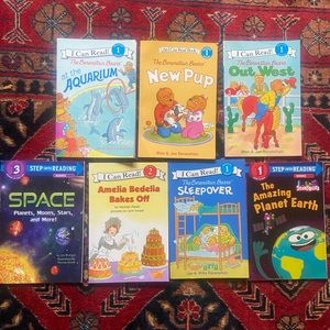 I can read book LOT Berenstein bears, Amelia bedelia,space